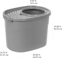 Large Cat Litter Box with High Sides — Color: Grey / Style: Top Entry