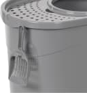 Large Cat Litter Box with High Sides — Color: Grey / Style: Top Entry