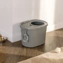 Large Cat Litter Box with High Sides — Color: Grey / Style: Top Entry
