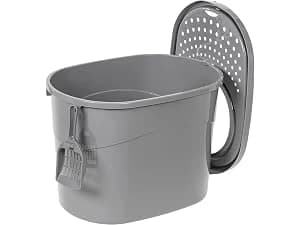 Large Cat Litter Box with High Sides — Top Entry Cat Litter Box with Cat Litter Scoop