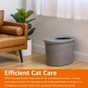 Large Cat Litter Box with High Sides — Color: Grey / Style: Top Entry