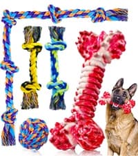 Large Tough Chew Toys for Aggressive Chewers — 9 Pack Dog Rope Toys — collection imagery