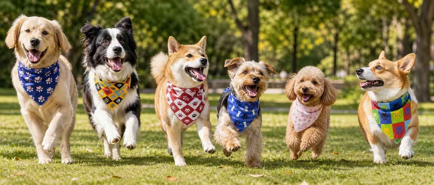 Dog Bandanas 6 Pack - Soft Cotton Bandanas for Dogs — collection imagery