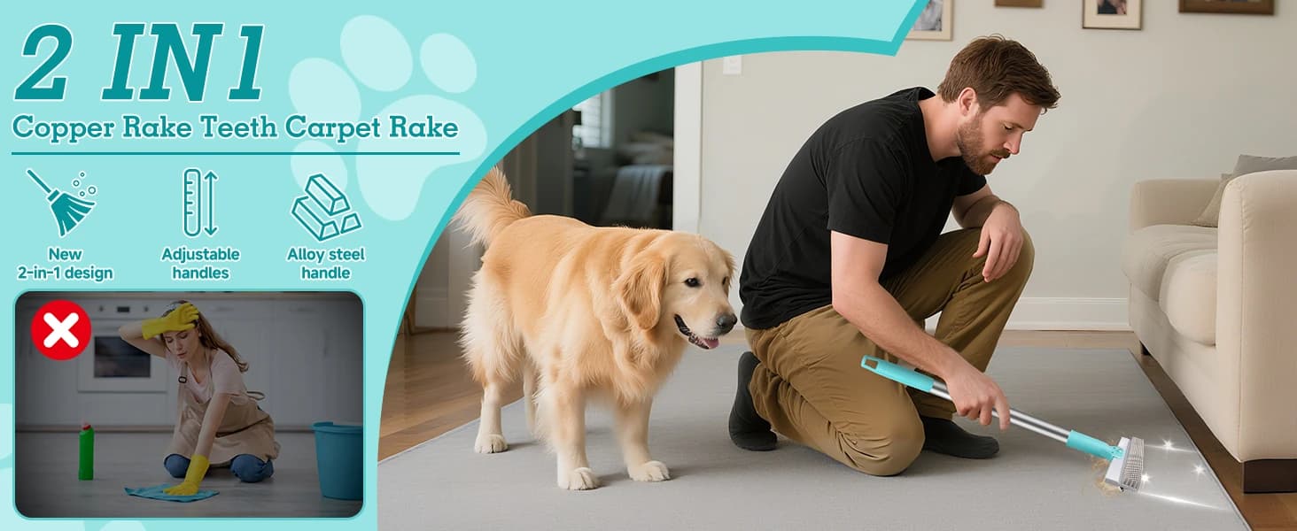 Carpet Rake for Pet Hair Removal Tool — product details