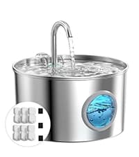 Cat Water Fountain Stainless Steel: 74oz/2.2L Cat Fountain for Drinking — collection imagery