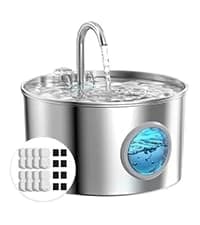 Cat Water Fountain Stainless Steel: 74oz/2.2L Cat Fountain for Drinking — collection imagery