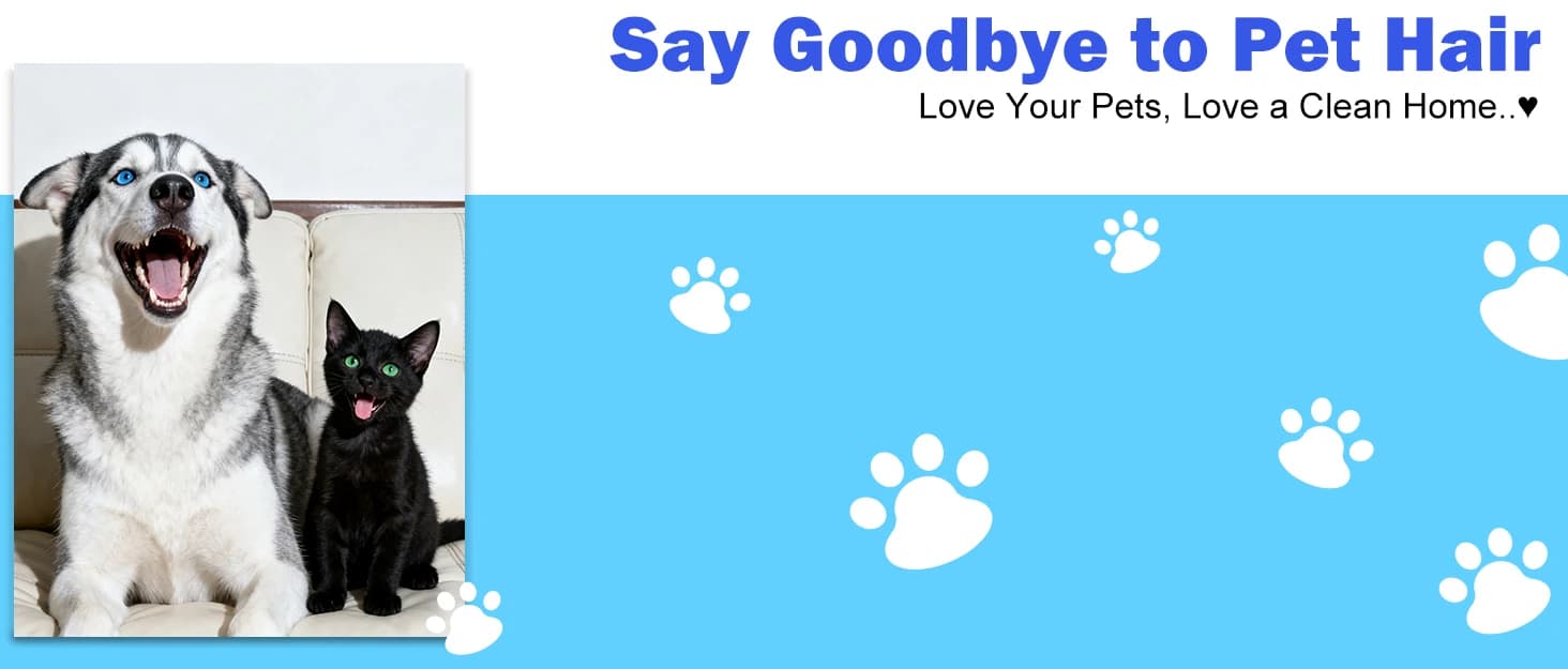 Pet Hair Removal Tool: 6 Pcs Dog and Cat Hair Remover - Reusable Pet Hair Remover with Laundry Pet Hair Catcher — collection imagery