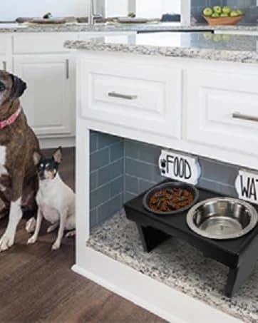 Dog Slow Feeder - Reduce Slip Puzzle Bowl for Raised Pet Feeders - Interactive Bloat Stop Elevated Diners — collection imagery