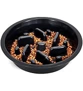 Dog Slow Feeder - Reduce Slip Puzzle Bowl for Raised Pet Feeders - Interactive Bloat Stop Elevated Diners — collection imagery