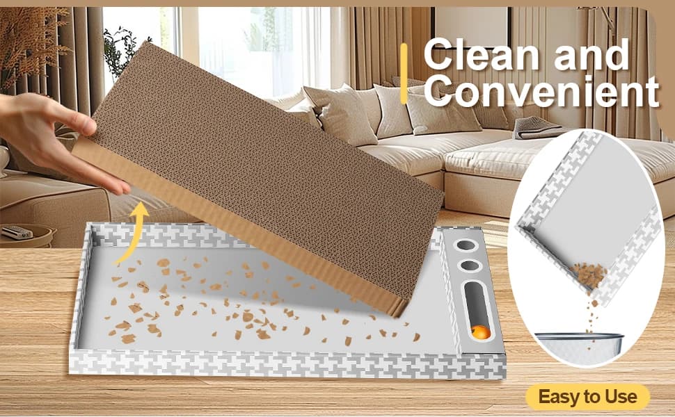 Cat Scratching Board 3 Pack – Reversible Cardboard Scratcher for Indoor Cats — A Tidy and Clean Home with Your Loved Cat and Scratching Pad
