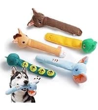 Dog Squeaky Toys — 5 PCS Crinkle Plush Dog Toys — collection imagery