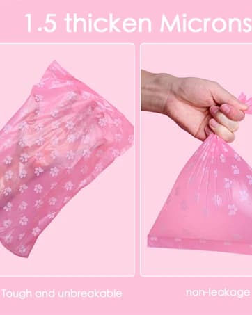 Poop Bags Rolls 256 Count - 9x13 Inches Pink Thickened Leakproof Lavender scent Poo Bags for Dogs — Pet Waste — collection imagery