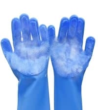 Silicone Pet Grooming Gloves Dog Washing Gloves for Bathing Massaging — collection imagery