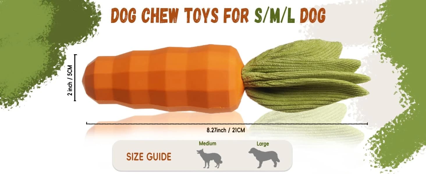 Dog Chew Toys for Aggressive Chewers — Rubber Squeaky Dog Toys — product details