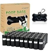 Dog Poop Bags Rolls: Extra Thick Leak Proof Easy Tear — 13 x 9 in 1140 Count — collection imagery