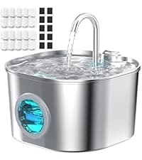 Stainless Steel Cat Water Fountain: Pet Fountains for Cats/Dog Indoor 74oz — collection imagery