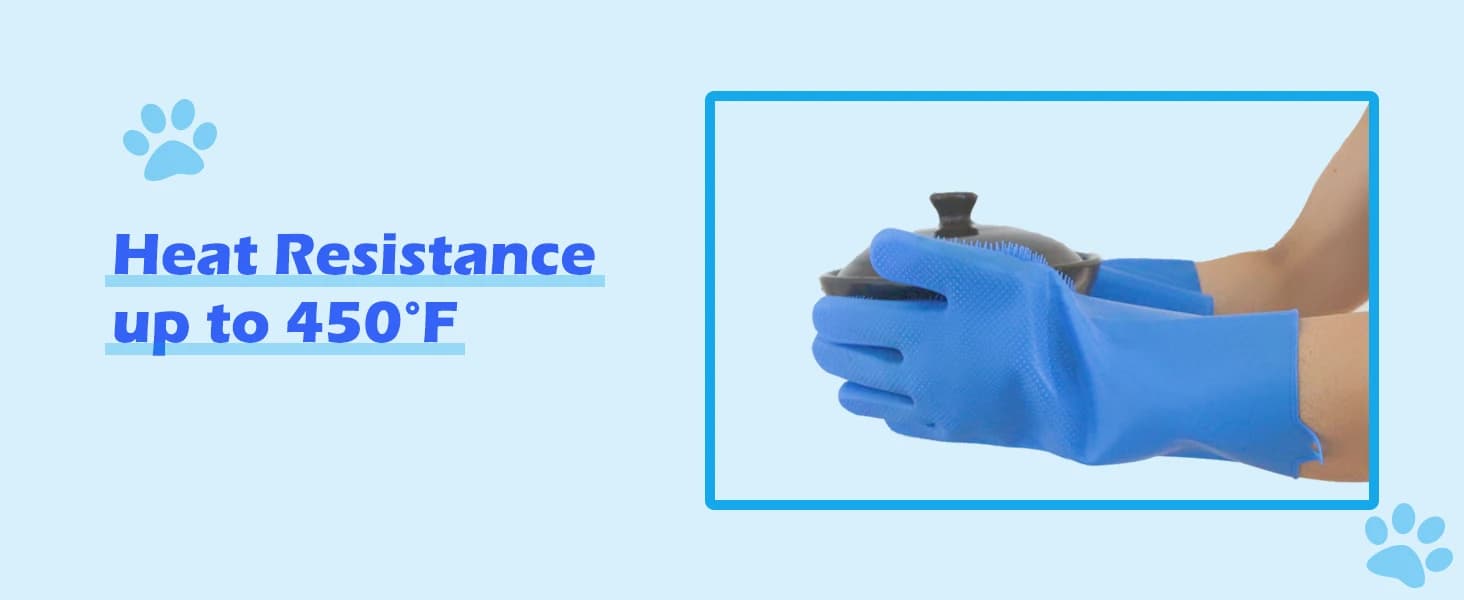 Silicone Pet Grooming Gloves Dog Washing Gloves for Bathing Massaging — collection imagery