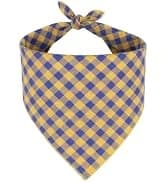 Cotton Linen Dog Bandana 1 Pack — Brown Khaki Gingham Dog Scarf — collection imagery