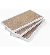 3-Pack Cardboard Cat Scratcher for Indoor Cats — 23 Inch L Shaped Vertical Cat Scratching Post — collection imagery