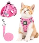 Cat Harness and Leash Set — Escape Proof Soft Vest Walk Pink XS — collection imagery