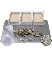 Cat Litter Mat 47" x 35" XL — Washable Urine-Proof Non-Slip Gray — collection imagery
