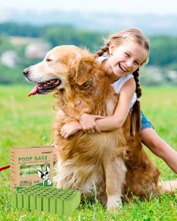 Dog Poop Bags Rolls: Extra Thick Leak Proof Easy Tear — 13 x 9 in 1140 Count — collection imagery