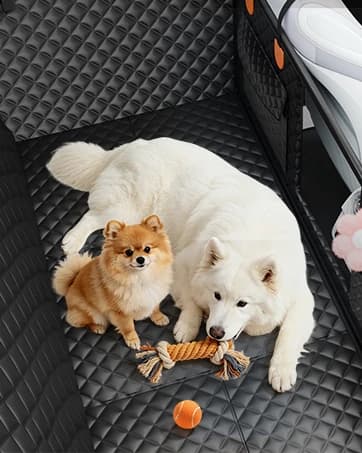 Dog Car Seat Cover for Back Seat — Hard Bottom Hammock Hold 400lbs For Cars — collection imagery