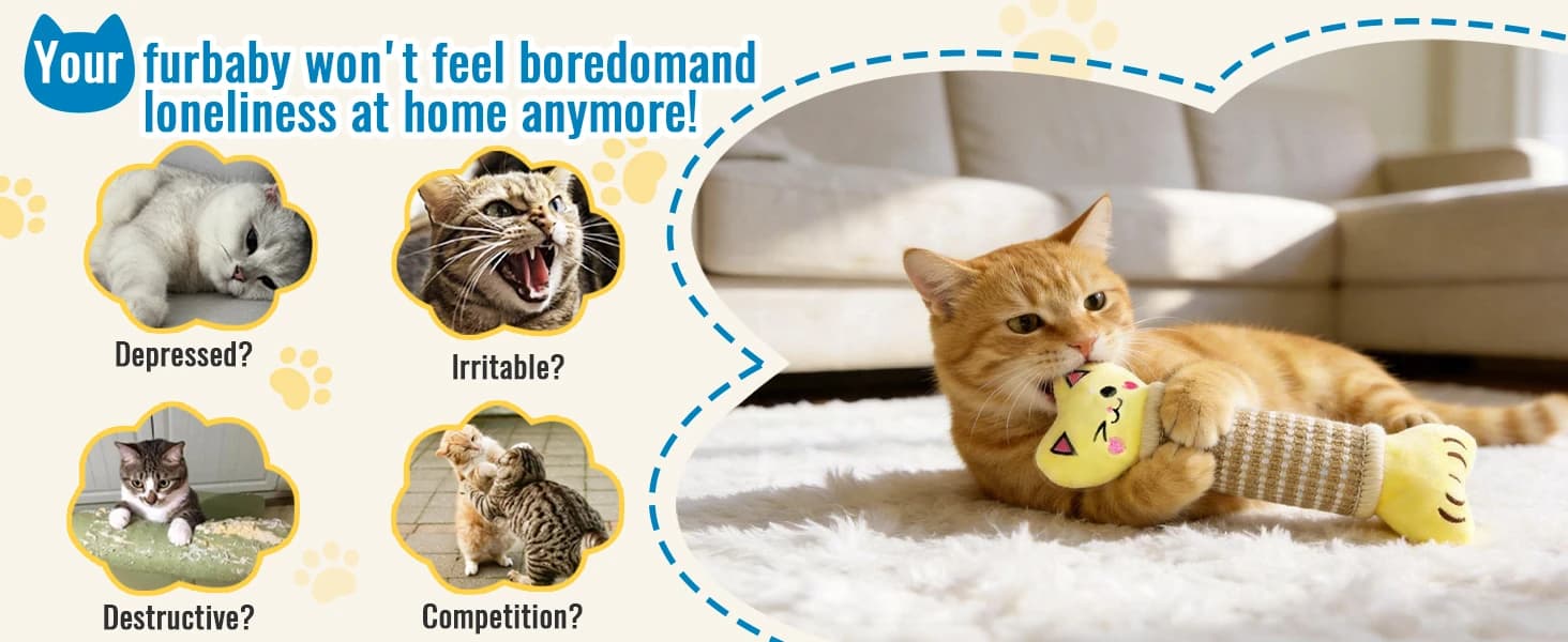 Catnip Cat Toys Pillows for Indoor Kittens Kicker Chew — 9.45 Inches — product details