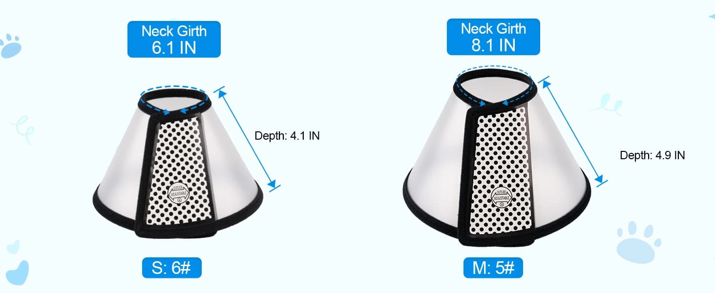 Adjustable Recovery Pet Cone E-Collar for Cats Kittens Rabbits — Plastic Elizabeth Protective Collar Wound — product details