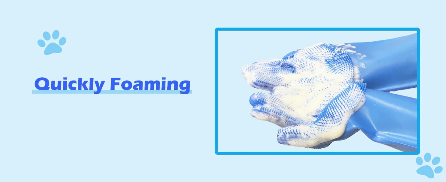 Silicone Pet Grooming Gloves Dog Washing Gloves for Bathing Massaging — collection imagery