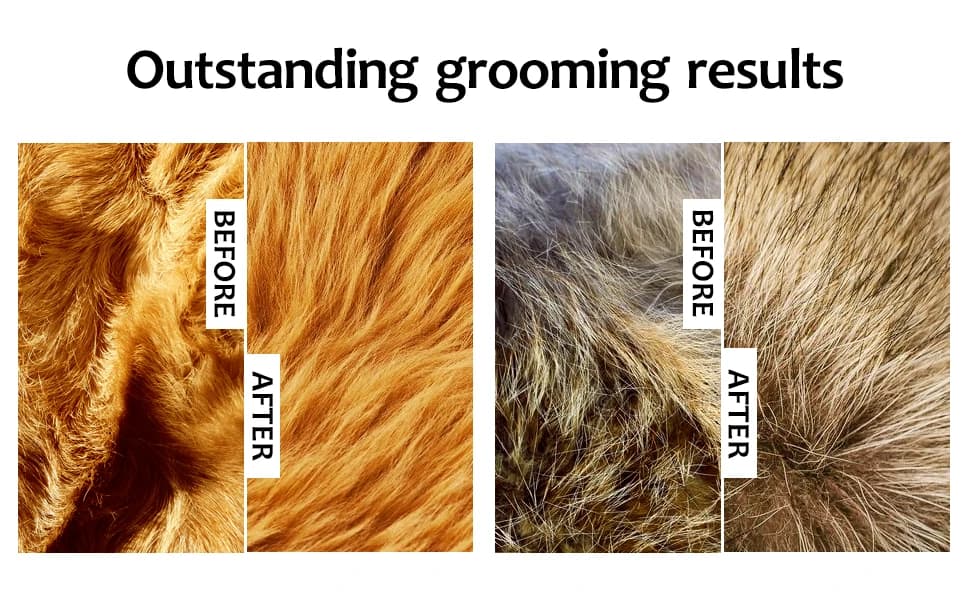 [ 2 in 1 design ] Undercoat Rake and Deshedding Tool for Dogs and Cats - Dematting Comb for Long Hair Pets — product details