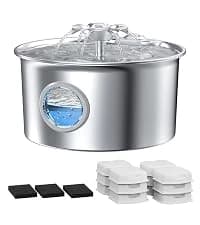 Stainless Steel Cat Water Fountain: 88oz/2.6L Pet Fountain for Drinking — collection imagery