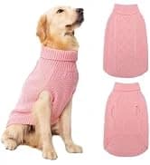 Cable Knit Turtleneck Dog Sweater with Leash Opening — collection imagery