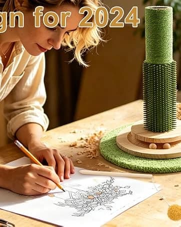 38" Tall Sisal Cat Scratching Post with Stable Base for Indoor Adult Cats — collection imagery