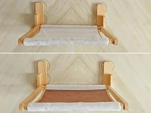 Foldable Cat Window Perch — Natural Wood — Product Features