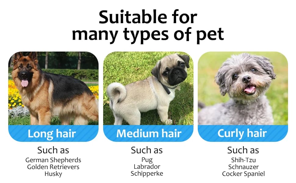 [ 2 in 1 design ] Undercoat Rake and Deshedding Tool for Dogs and Cats - Dematting Comb for Long Hair Pets — product details