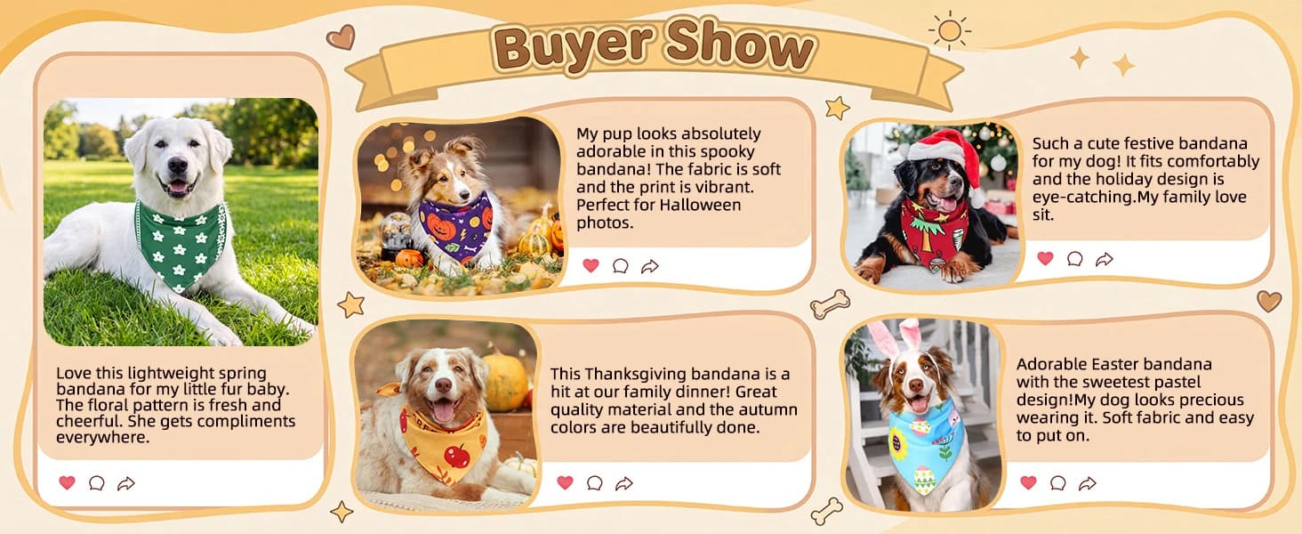100 Pcs Paw Dog Bandanas Bulk Pet Paw Grooming Bandanas for Dogs — product details