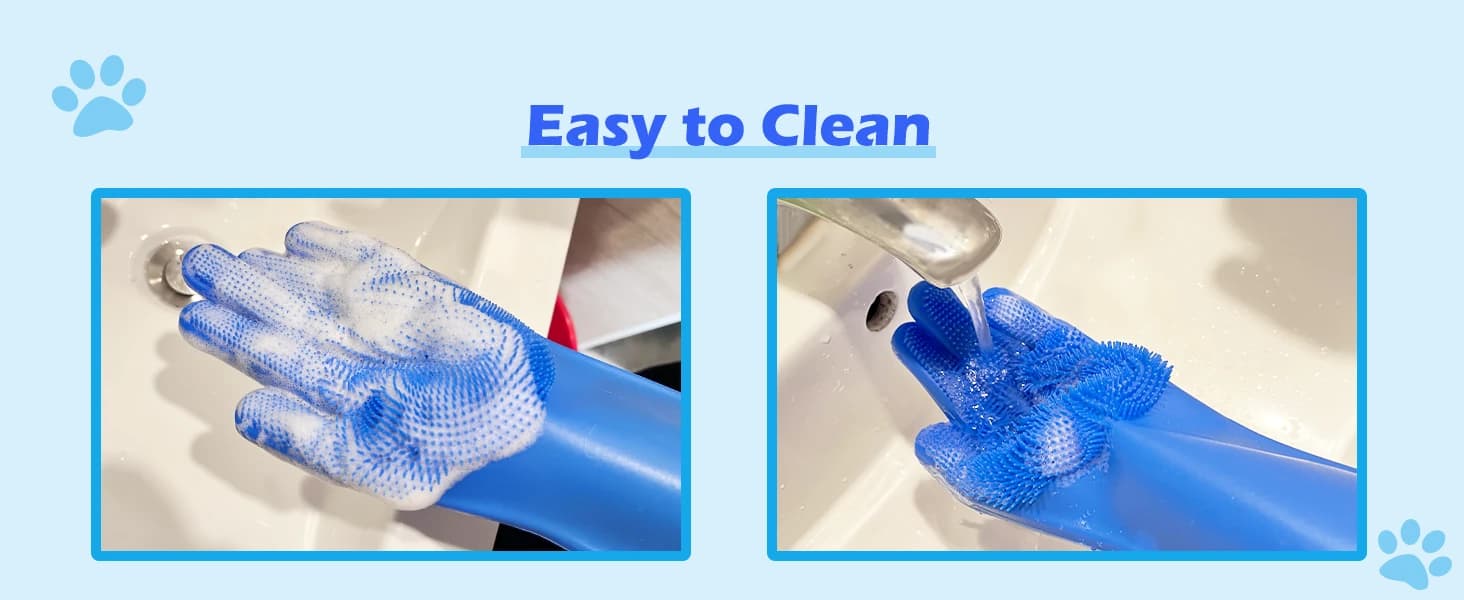 Silicone Pet Grooming Gloves Dog Washing Gloves for Bathing Massaging — collection imagery