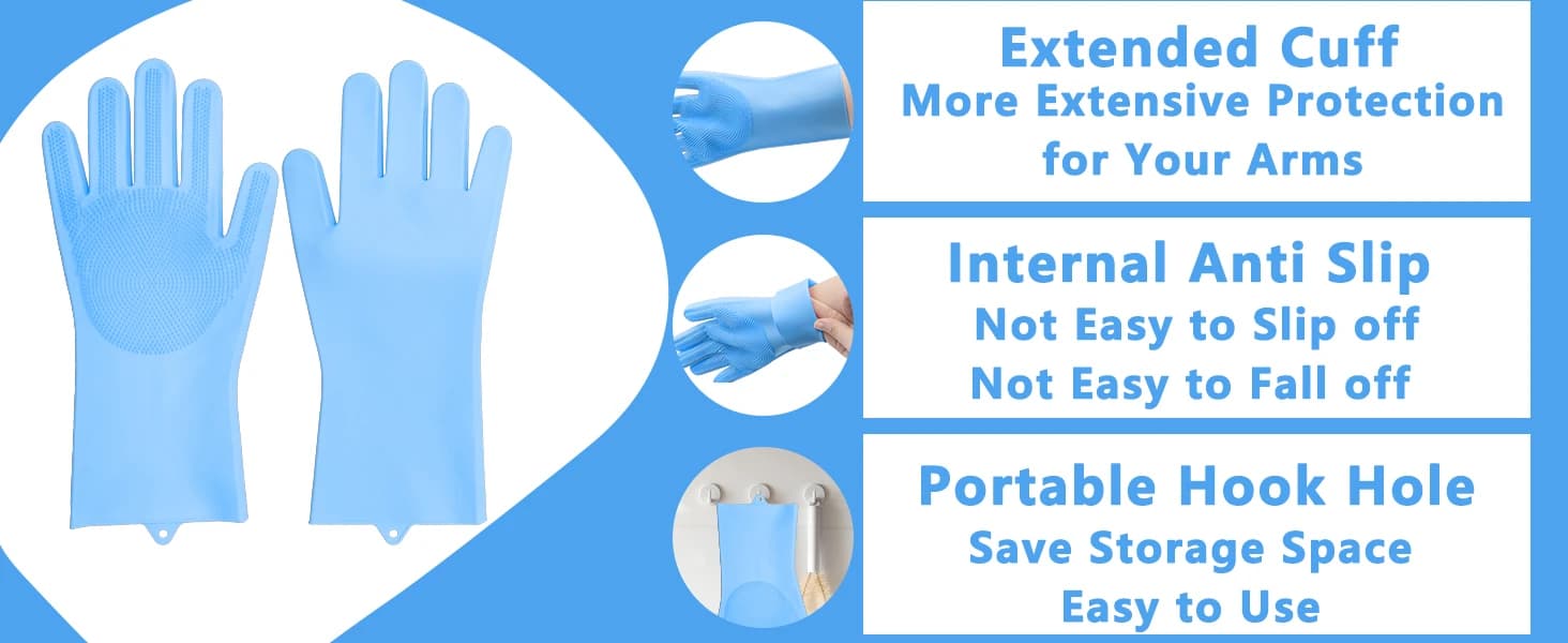 Pet Grooming Gloves—Dog Washing Gloves with High-Density Teeth — product details