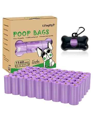 Dog Poop Bags Rolls: Extra Thick Leak Proof Easy Tear — 13 x 9 in 1140 Count — collection imagery
