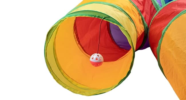 Cat Tunnel for Indoor Cats — Large Collapsible Cat Tube Toys — Sturdy and Safe Enough
