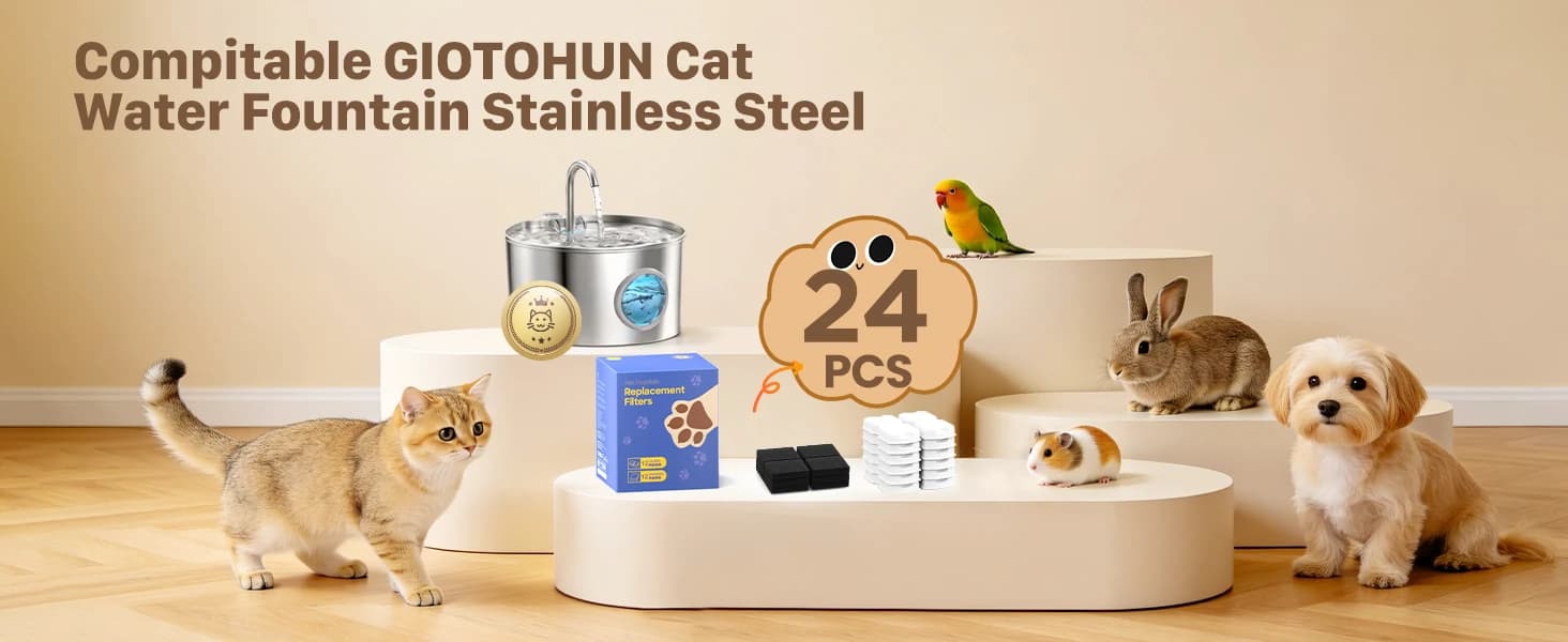 Cat Water Fountain Filter — 24 Cat Fountain Filter Replacement — product details