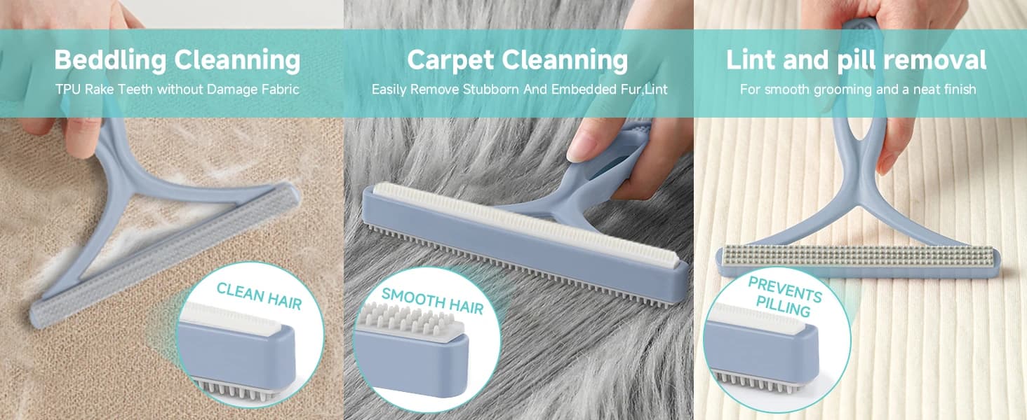 Carpet Rake for Pet Hair Removal Tool — collection imagery