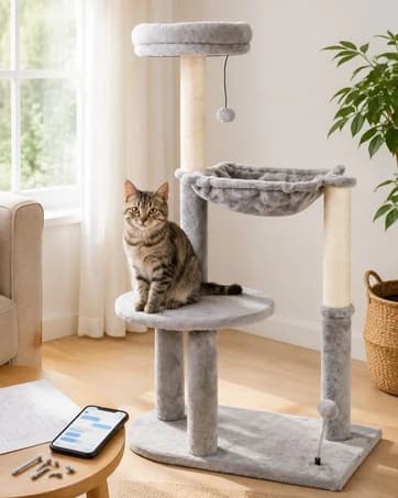 Tall Cat Scratching Post Tree Scratcher with Sisal Rope — collection imagery