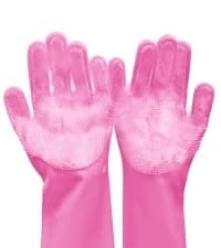 Silicone Pet Grooming Gloves Dog Washing Gloves for Bathing Massaging — collection imagery