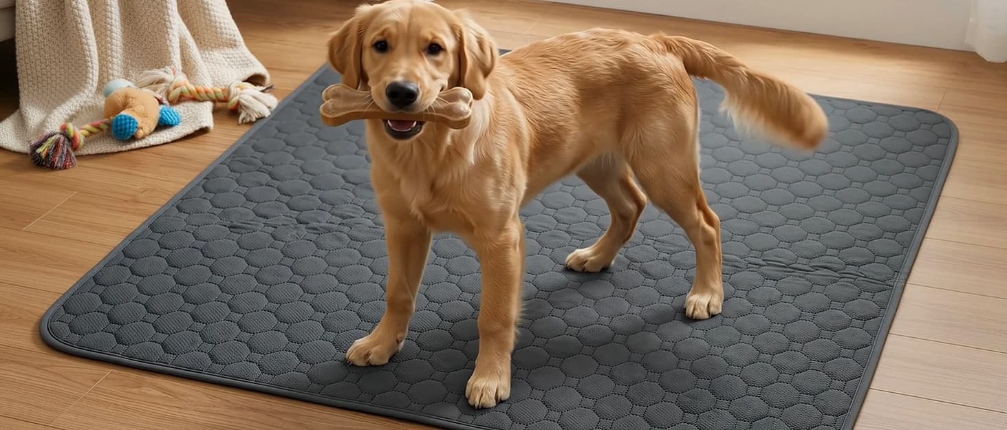 Premium Washable Pee Pads for Dogs 2 Pack Super Absorbent 100% Waterproof Reusable Non-Slip Quilted Puppy — collection imagery