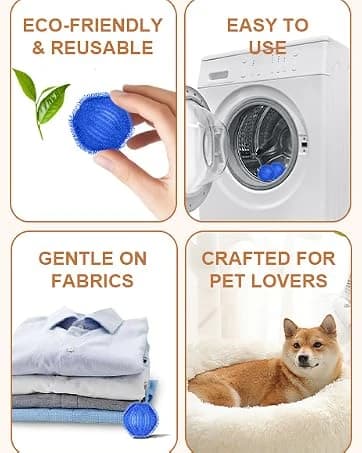 Pet Hair Remover for Laundry — Reusable Hair Catcher Balls for Pet Homes — collection imagery