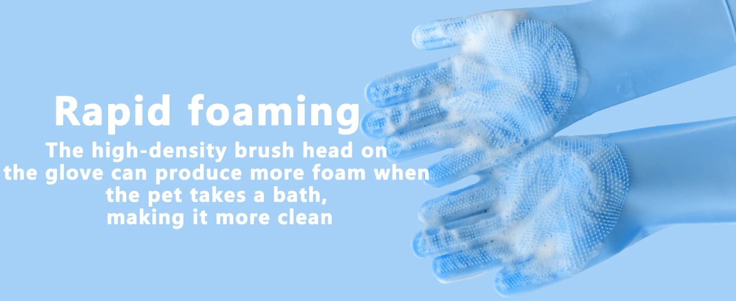 Pet Grooming Gloves—Dog Washing Gloves with High-Density Teeth — product details