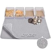 Cat Litter Mat 47" x 35" XL — Washable Urine-Proof Non-Slip Gray — collection imagery