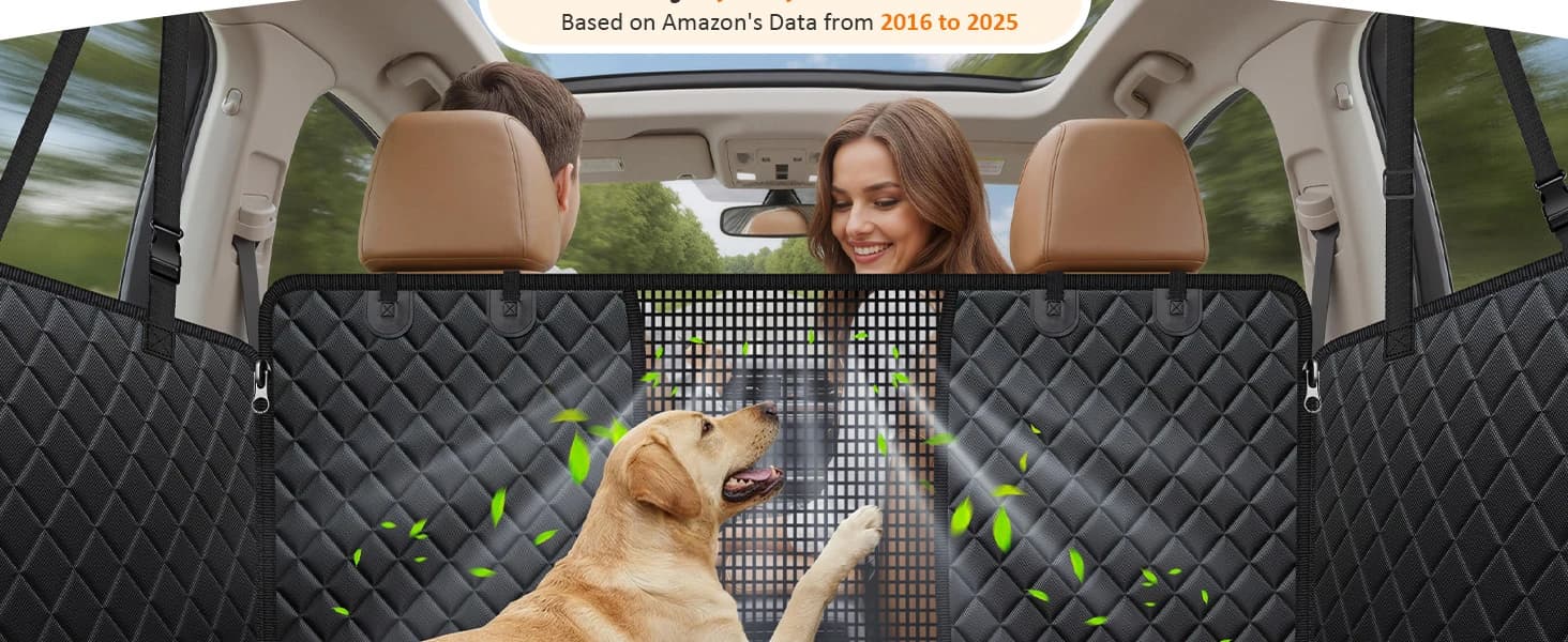 4 in 1 Dog Car Seat Cover for Back Seat — Waterproof Hammock — product details